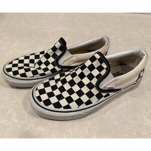 Vans Classic Slip On Black & White Checkerboard Mens size 5.5 (European 37)